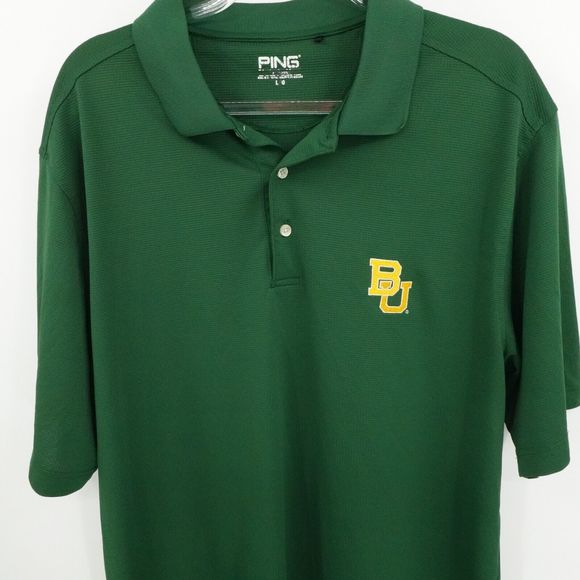 Baylor Bears Shirt Mens Large Green Ping Polo Golf Embroidered NCAA‎ College - Picture 7 of 12